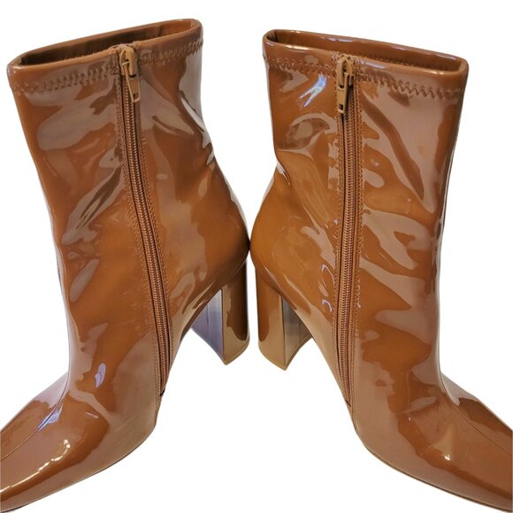 Steve Madden Lynden Patent Leather Zip Ankle Boots - Picture 7 of 13